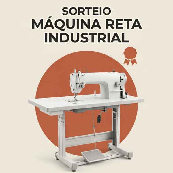 Máquina reta industrial que será sorteada